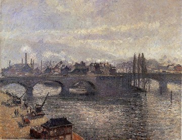 カミーユ・ピサロ Painting - コルネイユ橋ルーアンの朝の効果 1896年 カミーユ・ピサロ